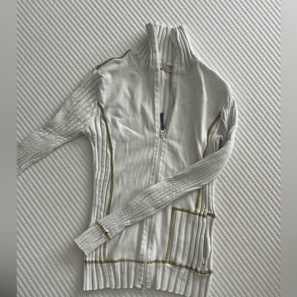 Athleta zip up turtle neck cardigan